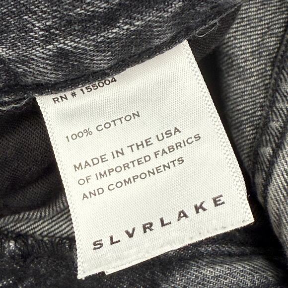 SLVRLAKE Hero Jeans Size 25 Midnight Rider NEW Distress High Rise Fray Straight - Picture 14 of 16